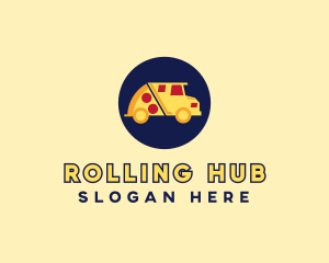 Pizza Delivery Food Truck logo design