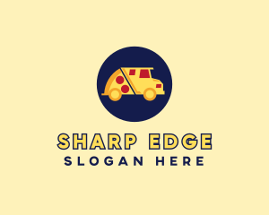 Pizza Delivery Food Truck logo design