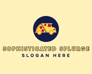 Pizza Delivery Food Truck logo design