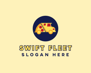 Pizza Delivery Food Truck logo design