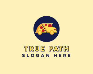 Pizza Delivery Food Truck logo design