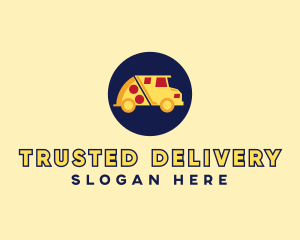 Pizza Delivery Food Truck logo design