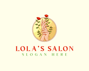 Floral Hand Salon logo design