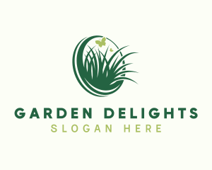 Lawn Grass Nature logo design