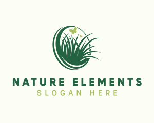 Lawn Grass Nature logo design