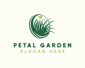 Lawn Grass Nature logo design