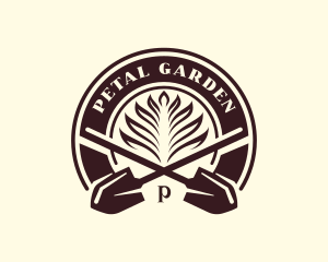 Shovel Garden Planting logo design