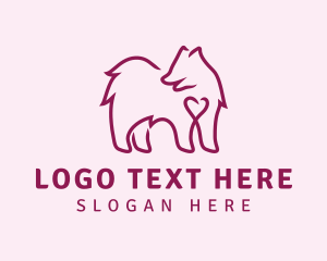 Pomeranian Dog Pet logo