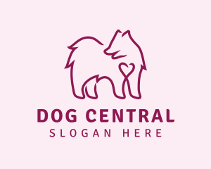 Pomeranian Dog Pet logo design