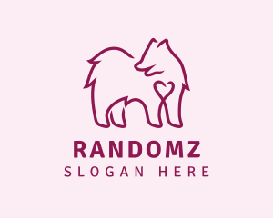 Pomeranian Dog Pet logo