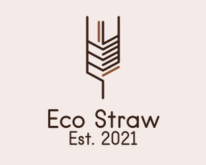 Organic Wheat Straw  logo design