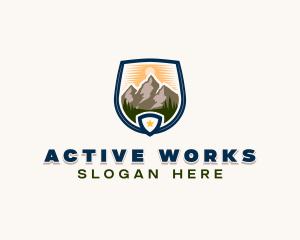 Mountain Outdoor Peak logo design