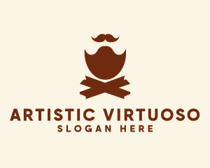 Mustache Beard Barber logo design