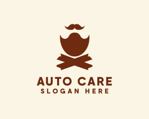 Mustache Beard Barber logo design