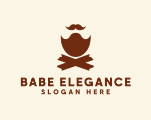 Mustache Beard Barber logo design