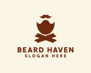 Mustache Beard Barber logo design