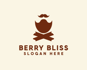 Mustache Beard Barber logo design