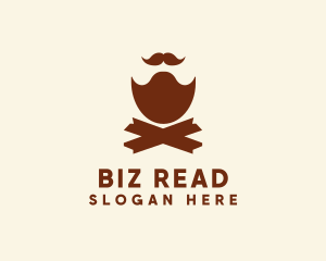 Mustache Beard Barber logo design