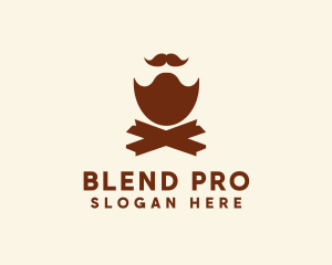 Mustache Beard Barber logo design