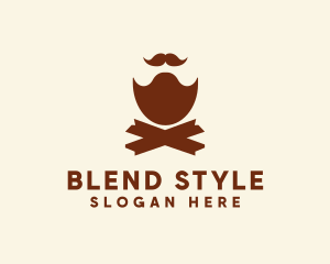 Mustache Beard Barber logo design