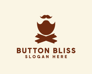 Mustache Beard Barber logo design