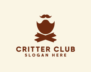 Mustache Beard Barber logo design