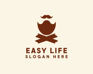 Mustache Beard Barber logo design