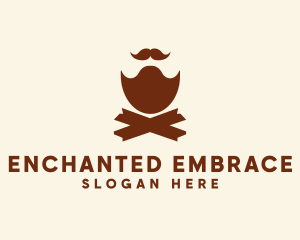 Mustache Beard Barber logo design