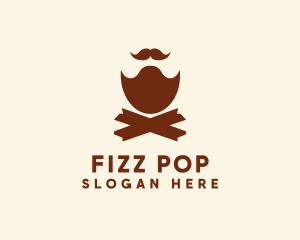 Mustache Beard Barber logo design