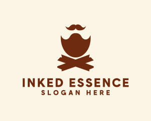 Mustache Beard Barber logo design