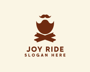 Mustache Beard Barber logo design