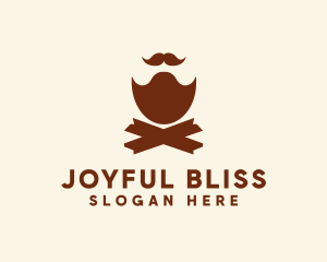 Mustache Beard Barber logo design