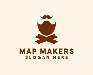 Mustache Beard Barber logo design