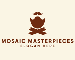 Mustache Beard Barber logo design