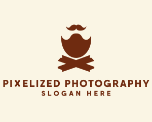 Mustache Beard Barber logo design