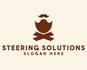 Mustache Beard Barber logo design