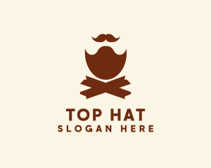 Mustache Beard Barber logo design