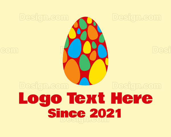 Colorful Easter Eggs Logo