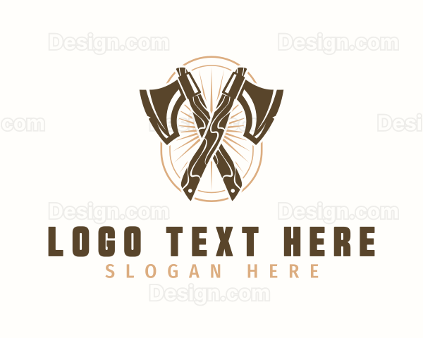 Hipster Lumber Axe Logo