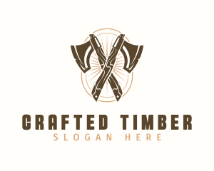 Hipster Lumber Axe logo design