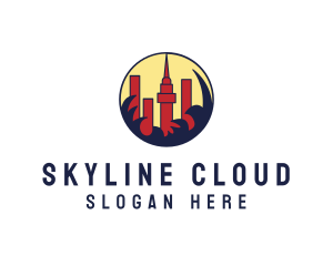 City Buildings Skyline logo design