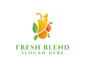 Refreshment Fruit Juice  logo design