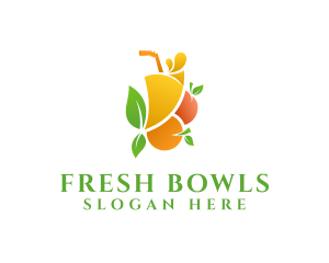 Refreshment Fruit Juice  logo design