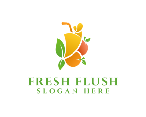 Refreshment Fruit Juice  logo design