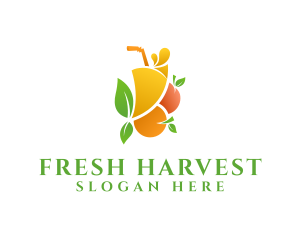 Refreshment Fruit Juice  logo design