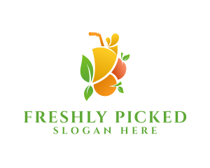 Refreshment Fruit Juice  logo design