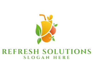 Refreshment Fruit Juice  logo design