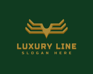 Luxury Golden Wings logo design