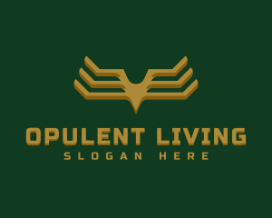 Luxury Golden Wings logo design