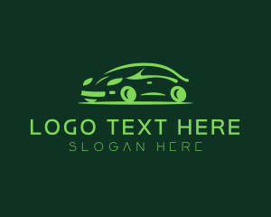 Green Automobile Car  logo